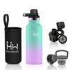 HoneyHolly 500ml Water Keeps Cold and Hot Suitable for Carbonated Easy To Insulated Stainless Steel Bottle with Cloth Perfect for Outdoor Club High
