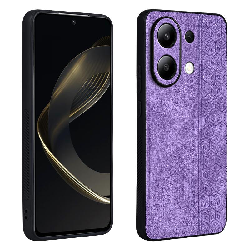 AZNS For Xiaomi Redmi Note 13 4G Case Anti-Scratch PU Leather Coated TPU Phone Cover