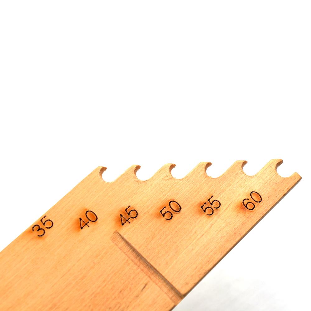 MNFT Sub-Line Measuring Line Board Vintage Wooden35-60cm Wooden Fishing Line Measuring Board