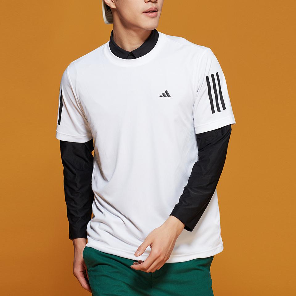 Adidas Logo Round Neck Pullover Short Sleeve T-Shirt Men T-Shirts White IN6631