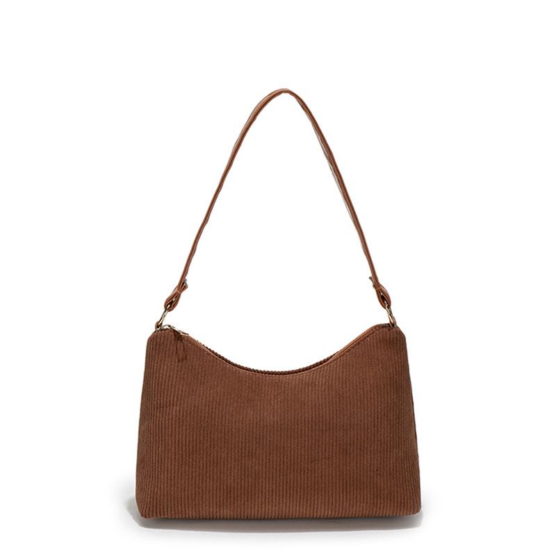 New hot-selling corduroy handbag large-capacity zipper messenger bag adjustable shoulder strap single shoulder