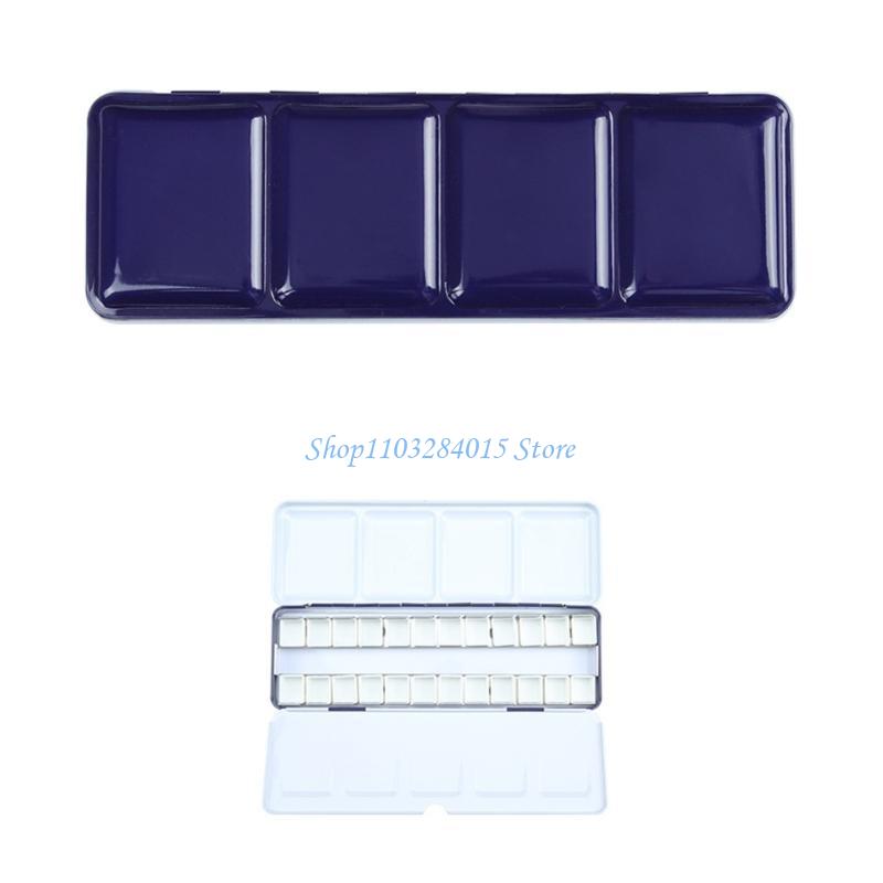 R6FF Empty Watercolor Palette-Trays Travel-Size Portable Paint Boxes Metal Empty Watercolor Tin Palette-Paint Case DIY Crafts