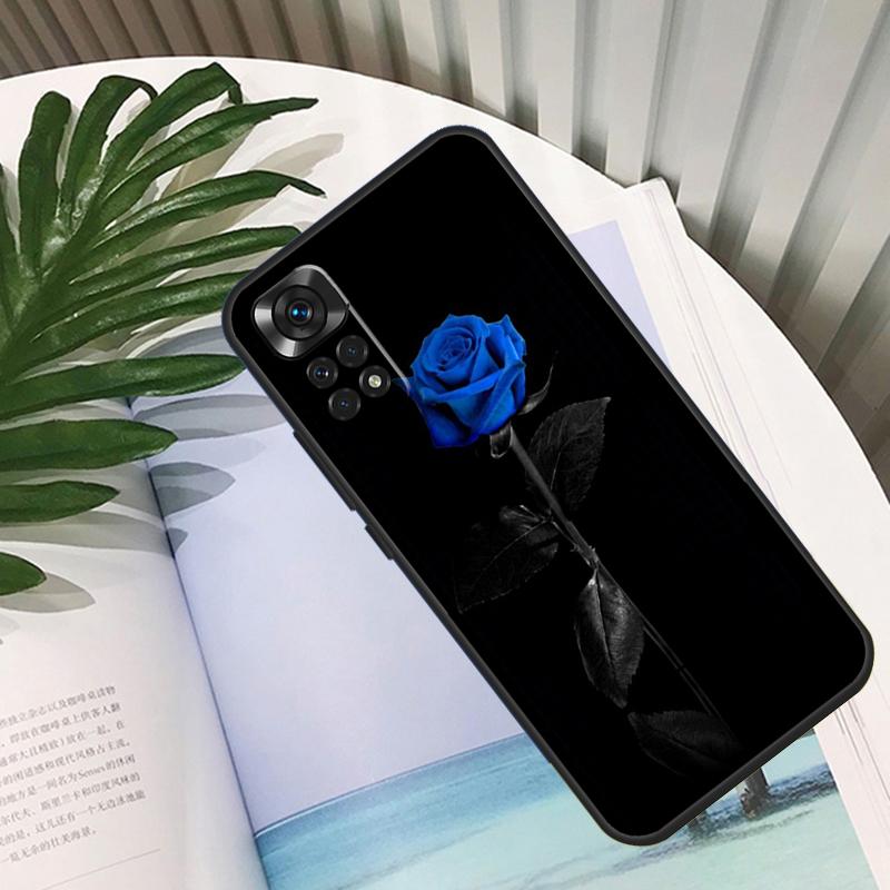 Blaue Rose Kunst Hülle Für Xiaomi Redmi Note 11 10 12 13 14 15 Pro Plus Hülle Für Redmi 15C 10C 13C 12C 14C 15