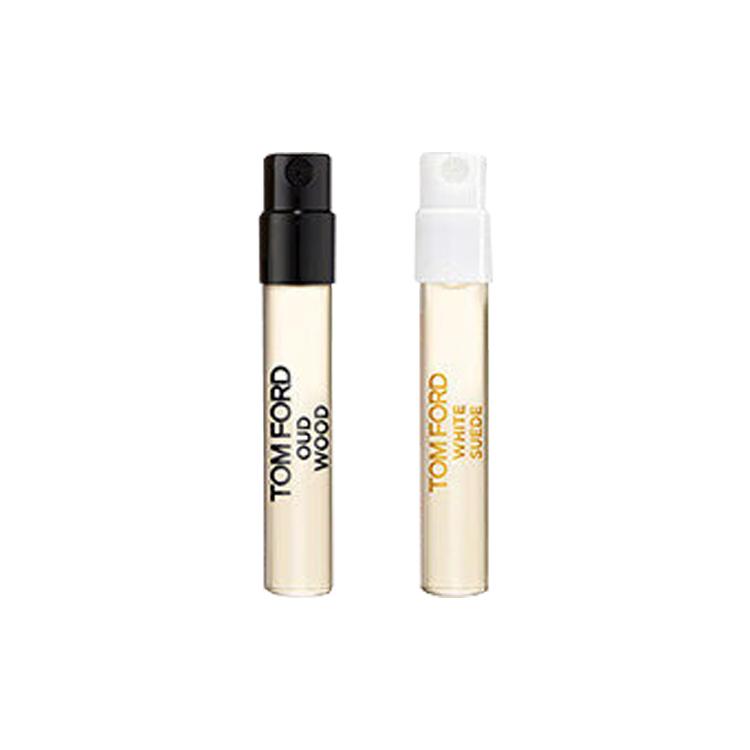 

Tom Ford Oud Wood And White Suede Perfume Sample Set Oud Wood 2ml + White Suede 2ml