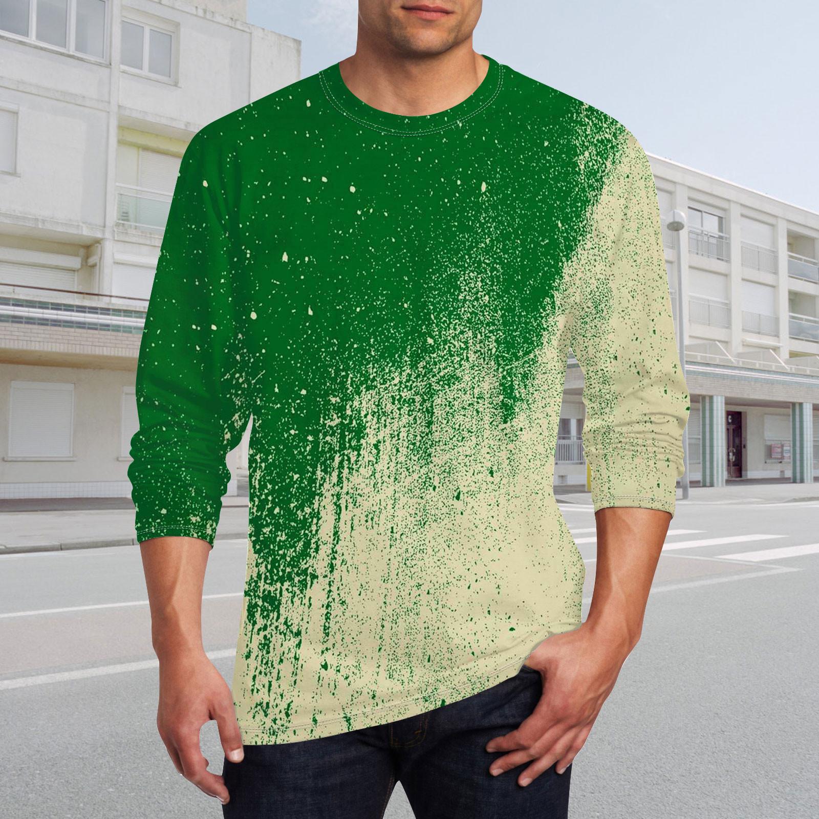 

Муж. Футболка Круглый вырез Одежда Одежда На открытом воздухе Длинный рукав С принтом Модельер Винтаж XXXL