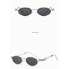 Stylish Sunglasses for Girls Boys Photo Props Travel Hip Hop Oval Frame Oval Frame Rhinestones Glasses Metal Eyewear