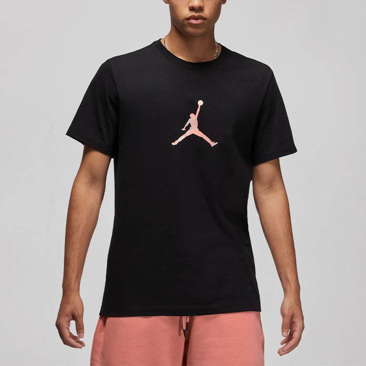 Jordan Sport DNA Solid Logo And Numbers Crew Neck Short Sleeve T-Shirt Men Tops Black DO8899-010