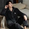 OEING Men's Coral Fleece Warm Pajama Set