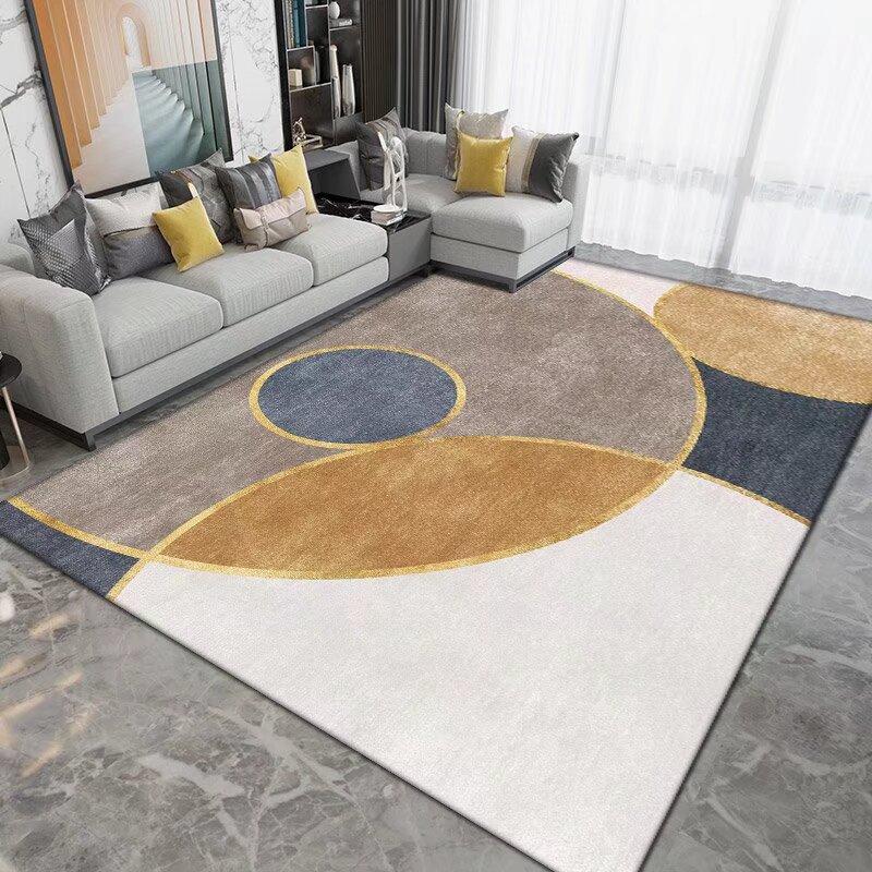 Nordic Geometry Living Room Carpet Modern Multi Color Sofa Coffee Table Rug Home Decor Bedroom Bedside Soft Floor Mats Non-Slip