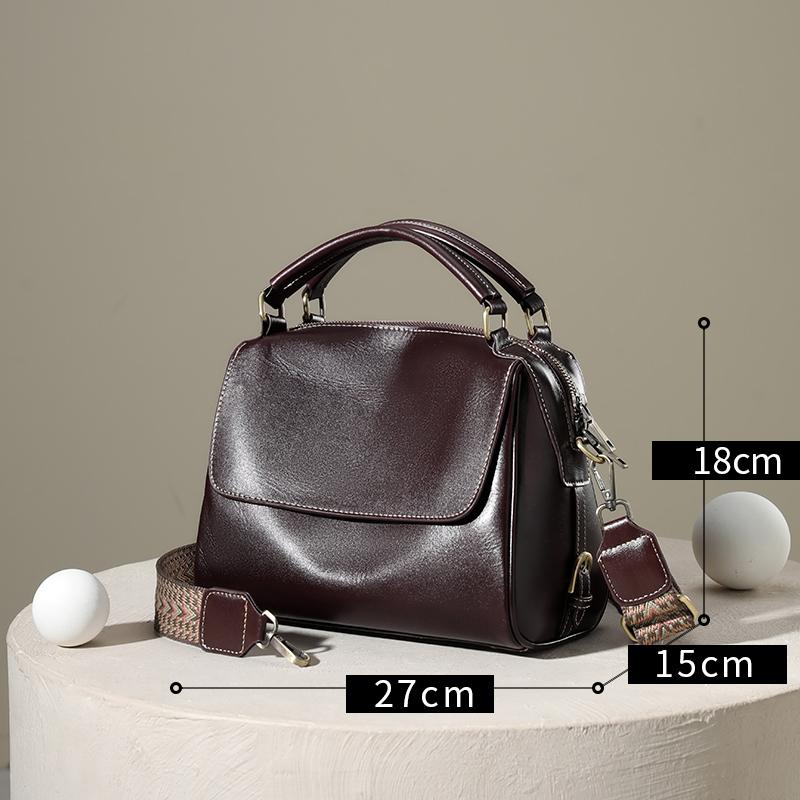Women's Vintage Genuine Leather Handbags. Top Grain Cowhide Leather, Single Shoulder Cross Body bags,Luxury Designer Handbags