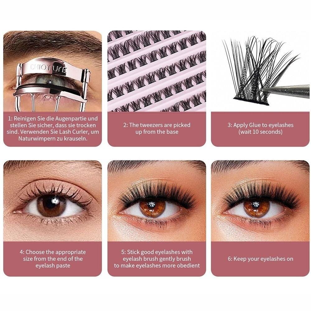 Bond and Seal False Eyelashes Wispy Style Gluing Lashes High Quality DIY Lashes Extension