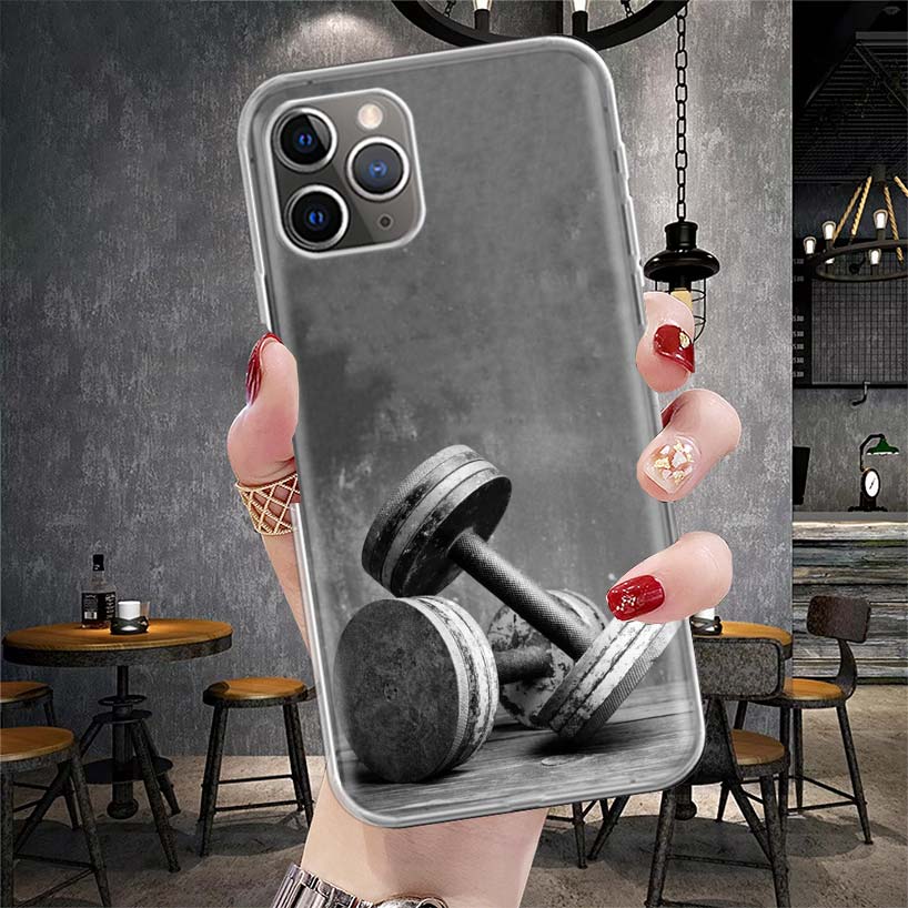 Bodybuilding Gym Fitness Muscle Soft Phone Case For IPhone 11 17 Air 16E 16 Pro Max 15 + 14 Plus 13 Mini 12 Apple 7 SE 8 Fundas