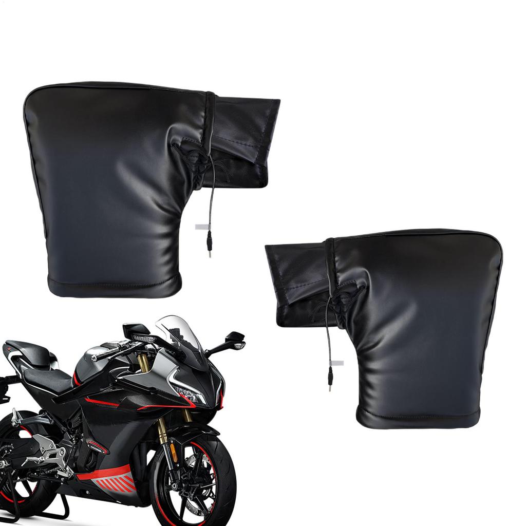 Heated Motorcycle Handlebar Muffs Windproof Hands Warmer Motorcycle Handlebar Warmers Mittens For Scooters ATVs Snowmobiles
