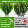 MAQIHAN 10 Artificial Grass Plant Outdoors - Faux Fake Wheat Grass Decor UV Resistant Outdoor Plants Plastic Outside Weed Plant Artificial Greenery