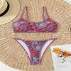 1011 New European and American Suspender Print Sexy Bikini Fashion Swimsuit Women's Beach Hot Spring Swimsuit Bikini