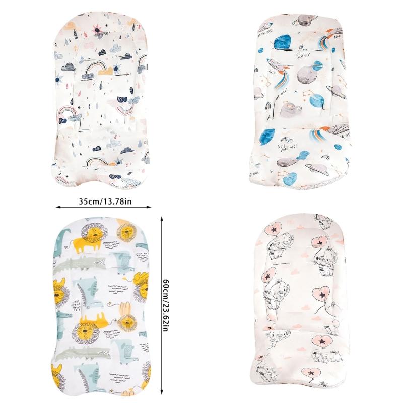 Strollers Seat Liner with Printed Pattern Pushchair Mattress Chair Pad Baby Carriers Cushion Seat Pad Infant Supply