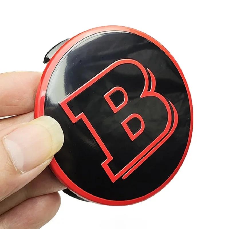 4Pcs 75mm Brabus Logo Car Emblem Wheel Center Hub Cap Accessories For Mercedes Benz AMG Apple W204 GLA GLC CLA W205 W203 W206