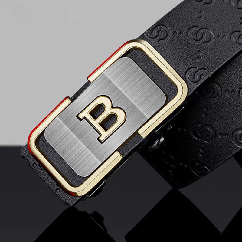 Belt Men'S Leather Casual Business Simple Men'S Automatic Buckle Belt Cowhide Premium Versatile Middle-Aged And Youth Belt
