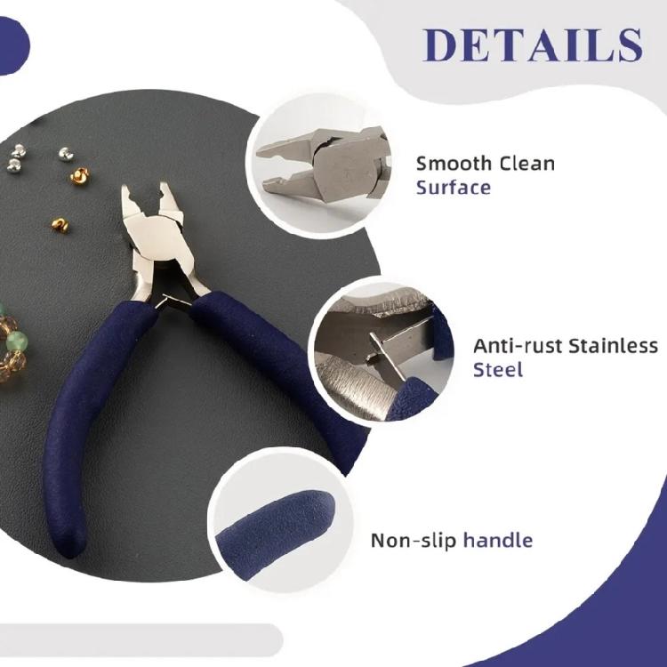Ergonomic Crimping Pliers Crafting Pliers Flexes Wire Pliers Steel Texture Jewelry Pliers for Jewelry Crafting and Repairs