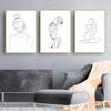 Home Decor Prints Painting Nordic Black And White Line Woman Pictures Wall Art Modular Canvas Poster Modern Bedside Background