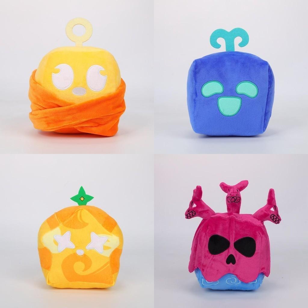 Blox Fruits Plush Toy With Leopard Print Box Purple Short Plush Pp Cotton Filling 15cm Height