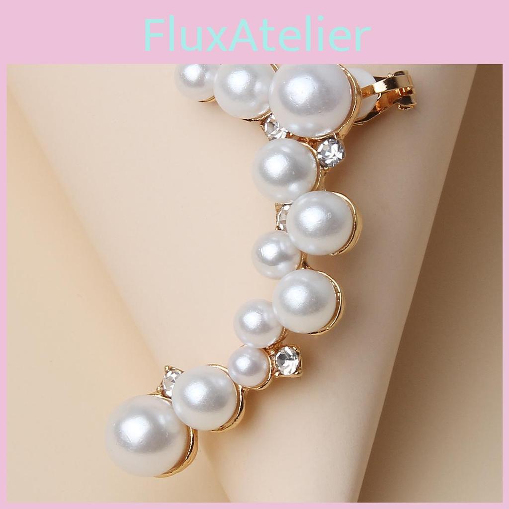 Stylish Pearl Simulation Earring With Sparkling Rhinestones For Casual Wear