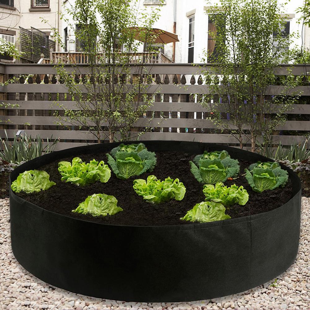 Fabric Raised Planting Bed Raised Garden Bags Round Garden Grow Bag Fabric Garden Bed High Capacity Bag Planter