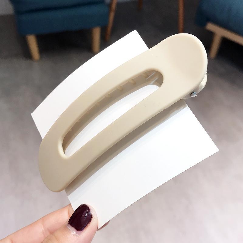 Korean Frosted Large Hair Clips For Women Girl Hair Accesories Fashion Color Solid Acrylic Hairpins Toothed Non-slip BB Barrette