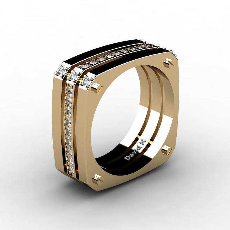 Mei Mary Creative gold-plated diamond ring - fashionable ring for men and women