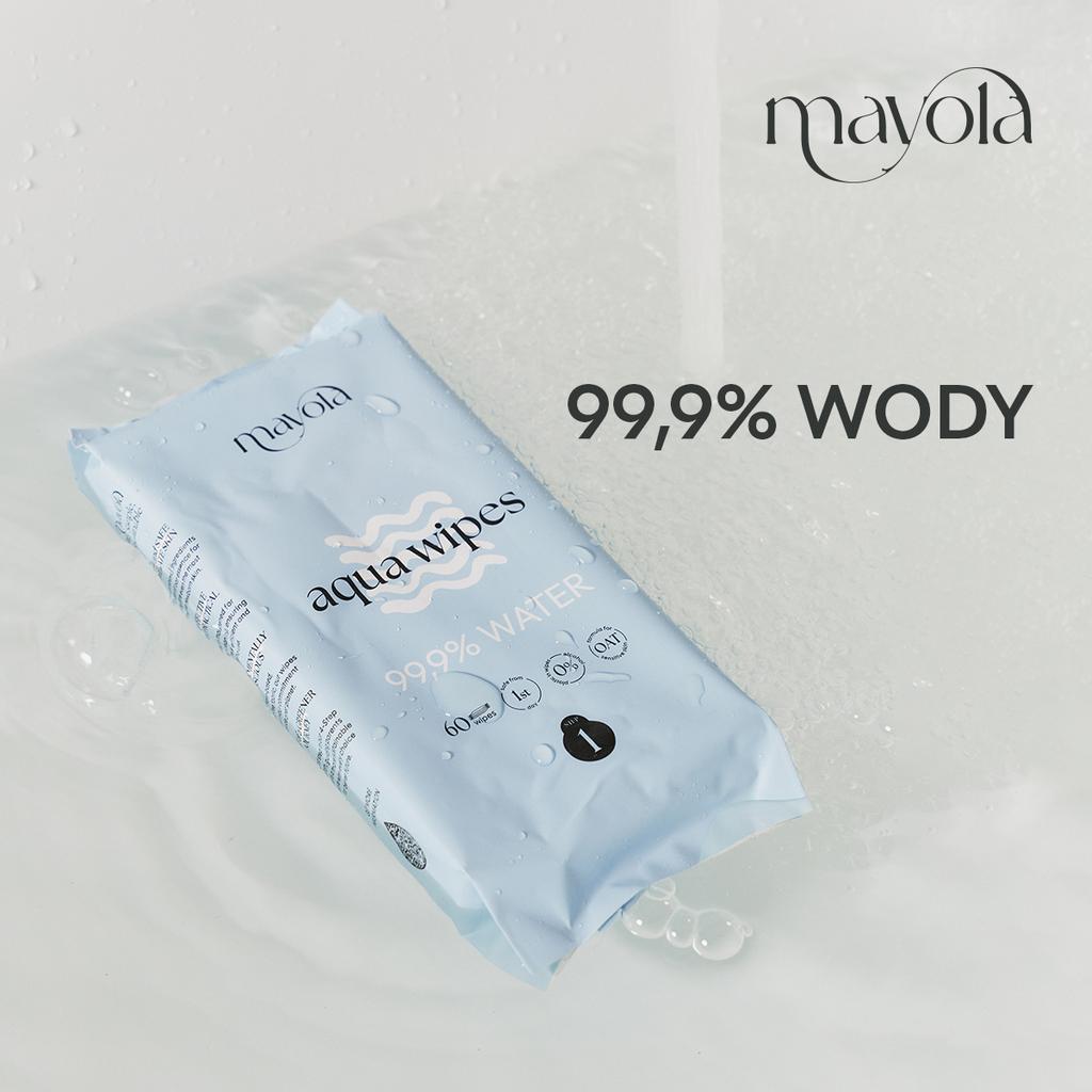 Wet wipes with oats 99.9% water plastic-free 60 pcs Mayola