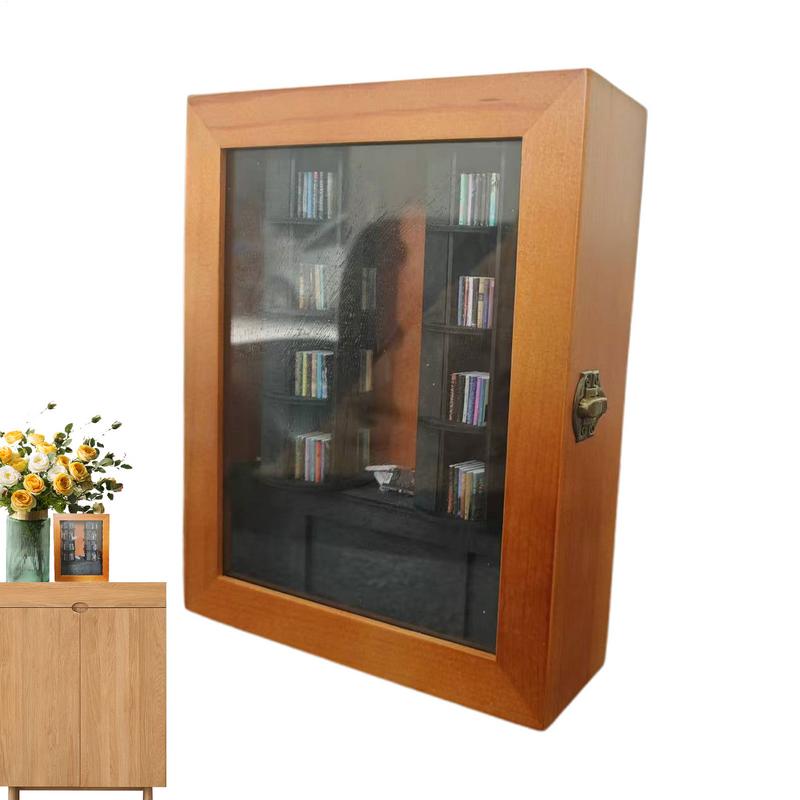 Tiny Bookshelf With Small Books Wooden Book Nook Library Book Shelf Decor Miniature Reading Nook With Revolving Bookshelf For brazil
