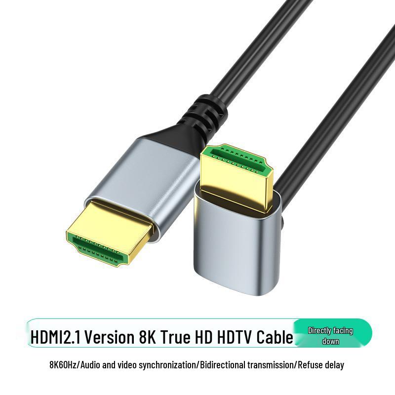 Engineering Grade HDMI 2.1 8K Ultra-Thin Elbow Cable for Computers