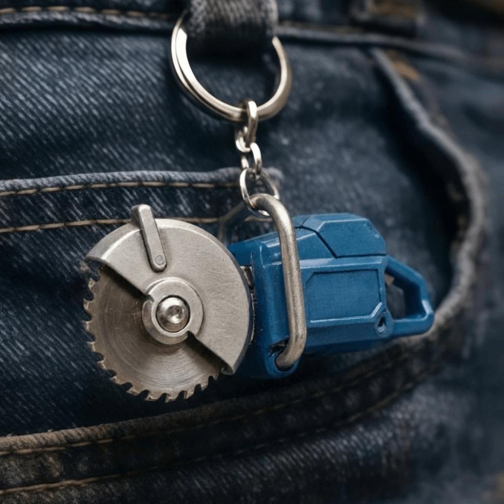 Pryskyřice Přenosná Klíčenka s motorovou pilou Kroužek Přívěsek na tašku Přenosná Úhlová bruska Klíčenka Ruční Venkovní Zahradnictví Prořezávání