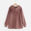 Women's Sweatshirt Hooded Loose Large Size Double Sided Velvet Long Sleeve Jacket