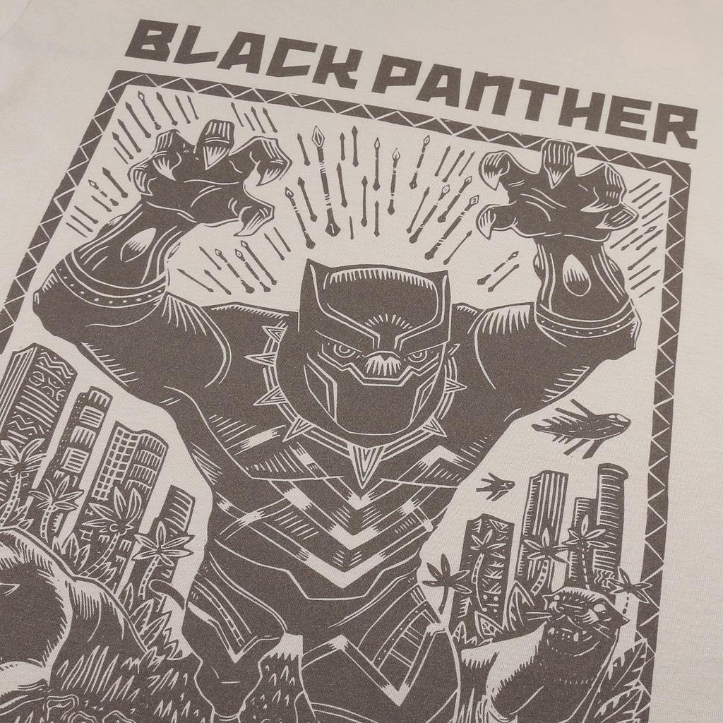 Black Panther Mens Linocut T-Shirt
