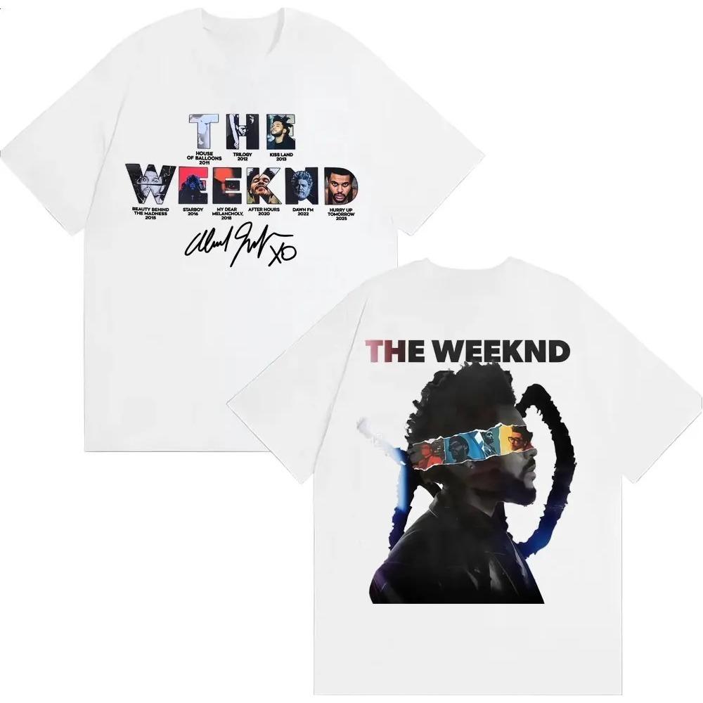 T-shirts The Weeknd After Hours Til Dawn Tournée Européenne Vêtements Homme Mode Style Hip Hop T-shirt Coton Surdimensionné T-shirt