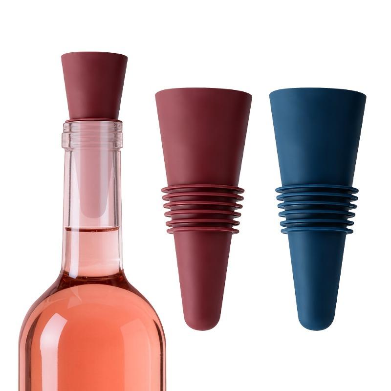 1PCS Wine Cork Beverage Bottle Seal Soft Silicone Wine Cork with Grip Top for Keeping Wine Champagne Fresh