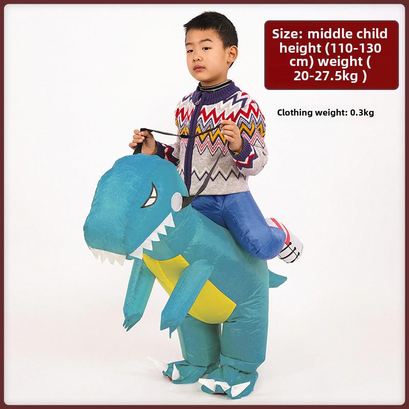 Dinosaurier Aufblasbares Kinderkostüm: Lustiges Halloween- und Outdoor-Performance-Outfit