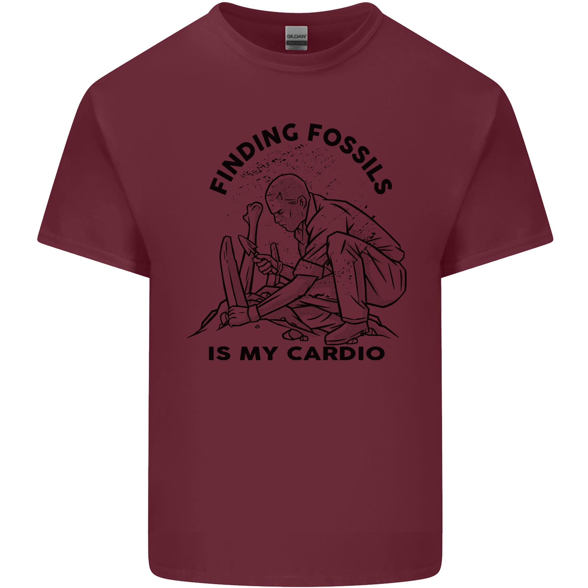 Funny Palaeontology Finding Fossils is My Cardio Unisexs Light Cotton TShirt S