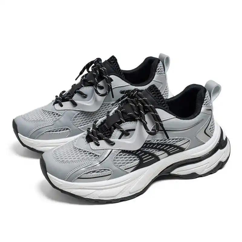 Plataform Natural Leather Men's Sneakers 50 Size Heels Shoes Wedding Elegant Men's Formal Dresses Sports Novelties Twnis