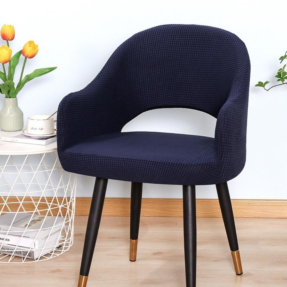Elastic Arc Armchair Covers Jacquard Dining Chair Covers Curved Chair Covers  For Home Living Room