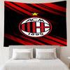 AC Milan Print Tapestry, Backdrop, Easy Setup, Ideal for Bedroom, Office & Living Room, with Aesthetic Wall Hanging Decor.