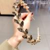 Luxus Strass Blätter Stirnband Kopfschmuck Haarband Glänzend Handgemacht Barock Kristall Blume Hochzeit Haarreifen Stirnband