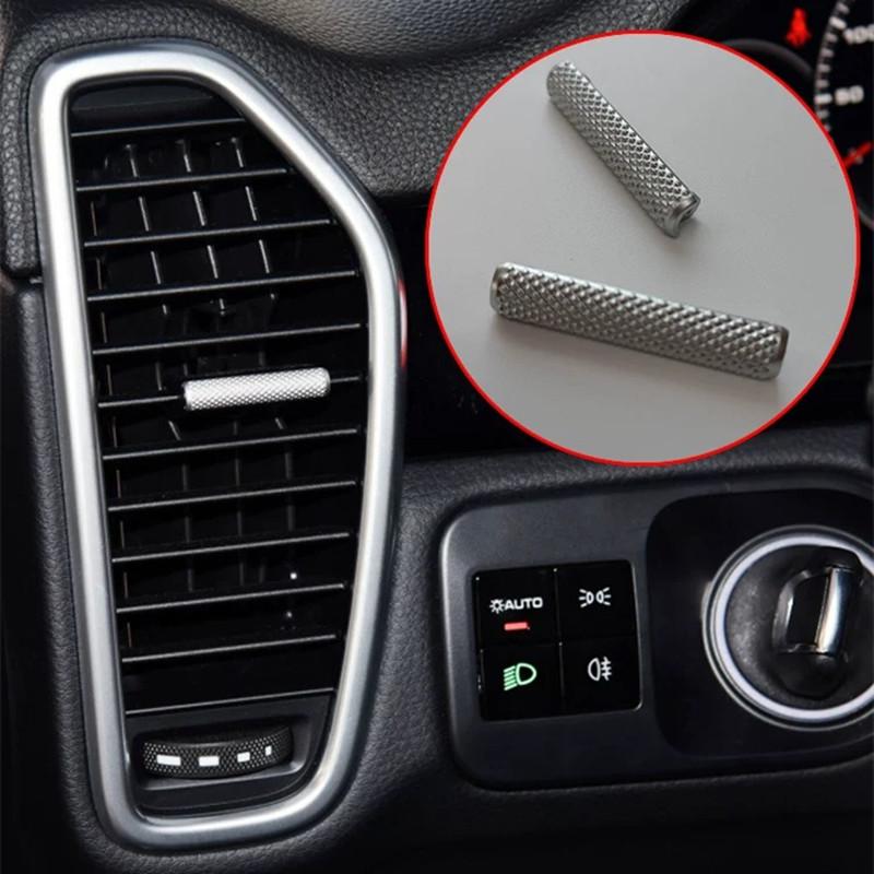 Chrome Car Air Conditioning Outlet Front Rear Air Vent Adjust Paddle Strip Cover Trim For Porsche Cayenne 2018-2021 Accessories
