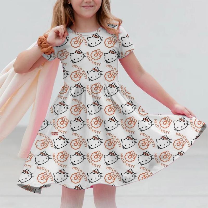 

Girls 3D Butterfly Dress Short Sleeve Summer Spring Vacation Daily Holiday Princess 110