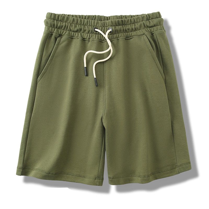 American-Style Pure Cotton Knit Shorts for Men 2024 New Summer Sports Five-Point Pants Export Men's Terry Pants