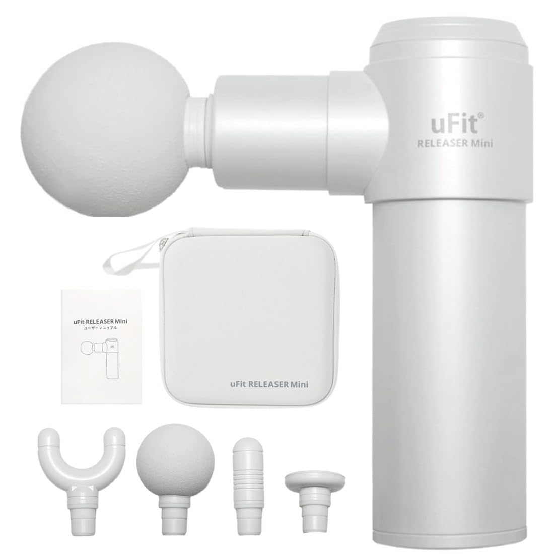 

uFit RELEASER Мини Миофасциальный Релиз 8 мм 4 Вибрации 4 Инструкции Популярен у Профессионалов Jun Удобный Подарок [Японский Бренд] Пистолет, Мощный, белый