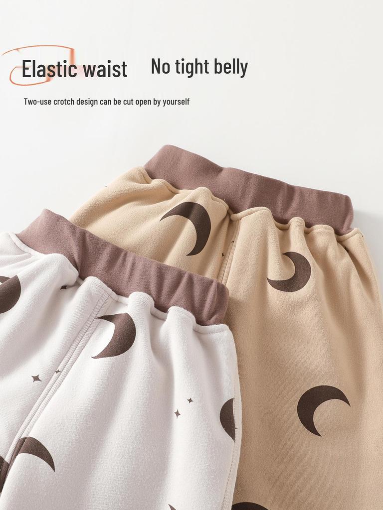 Girls' Baby Cotton Sweatpants - Thin, Casual, Versatile, Perfect for Toddlers in Autumn and Winter Sports.