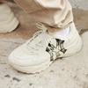 New MLB Big Ball Chunky New York Yankees Wear Resistant Lightweight Height Increasing Low Top Chunky Sneakers Unisex Beige 32SHCC011-50I