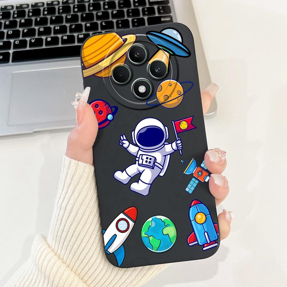 For OPPO Reno 12F 5G Case 2024 Fashion Pretty Girls Soft Liquid Silicone Shockproof Cover For OPPO Reno12 F 4G Reno 12 FS Bumper